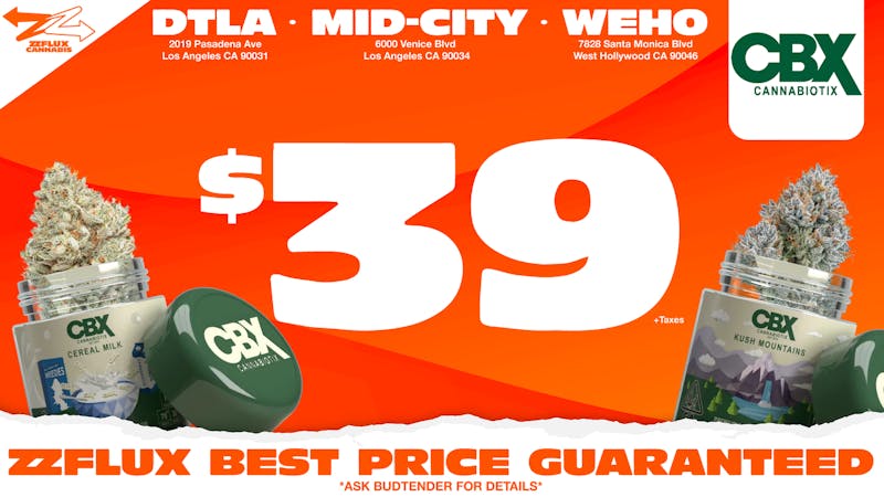 CBX Best Price Guaranteed at ZZFLUX | Weedmaps