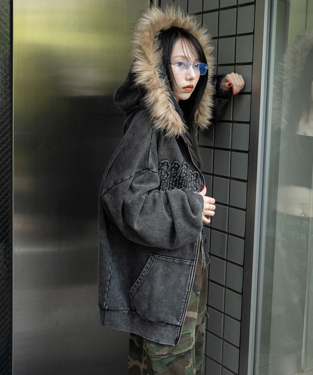 ファーフードBIGZIPパーカー｜WEGO（ウィゴー） – WEGO ONLINE STORE