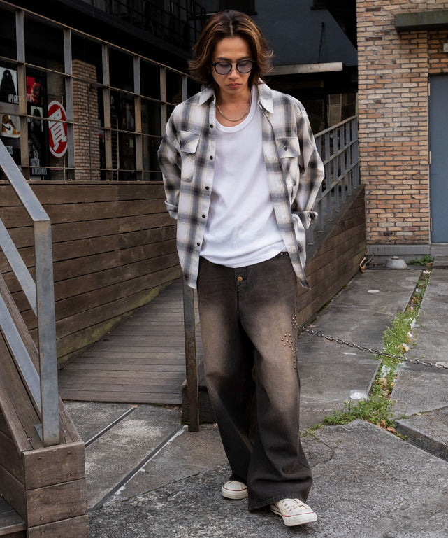 スーパーバギ－スタッズデニムパンツ｜WEGO（ウィゴー） – WEGO ONLINE