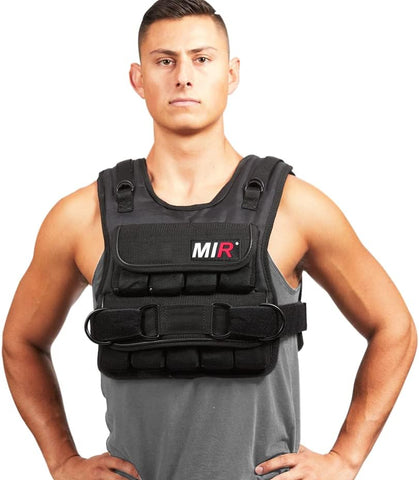 20LBS - 140LBS Adjustable Weighted Vest With Shoulder Pads Option