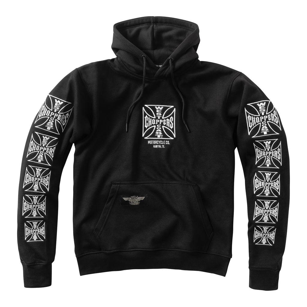 WCC IRON OVERSIZED HOODY - BLACK – West Coast Choppers