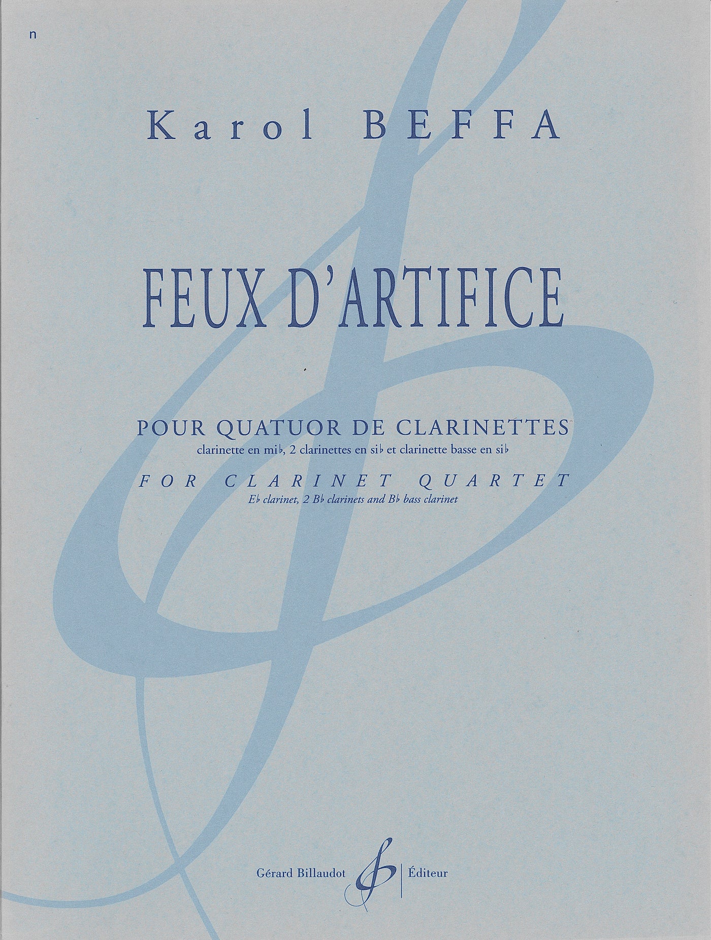 花火（クラリネット4重奏）／Feux D'Artifice – ウィンズスコア