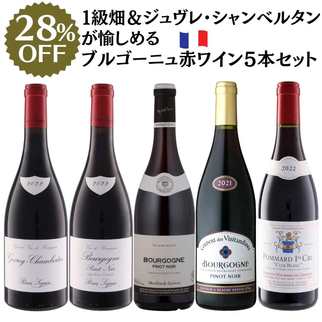 1級畑 & ジュヴレ・シャンベルタンが愉しめる ブルゴーニュ赤ワイン5