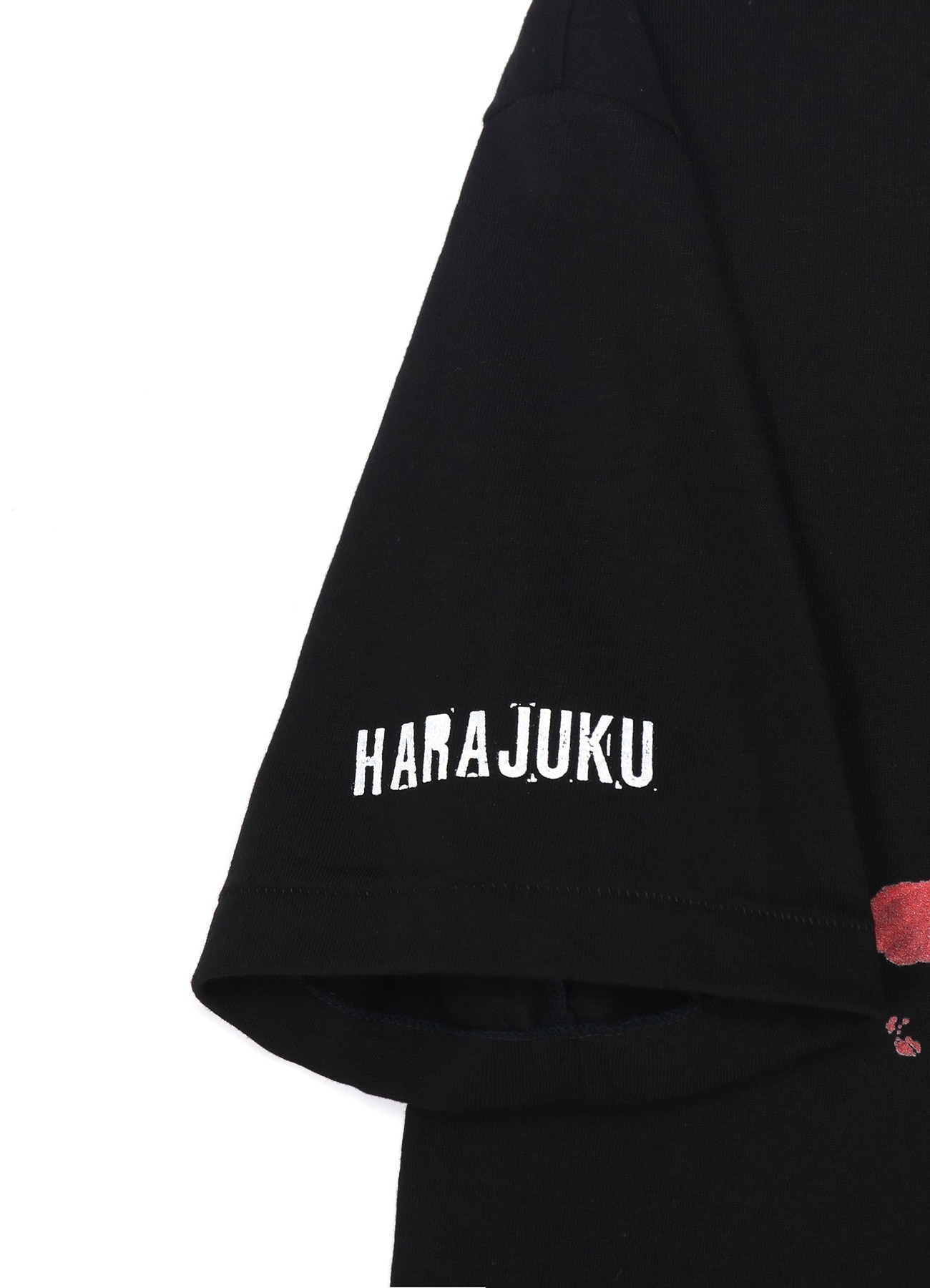 HARAJUKU Cat and Flower SS T-shirt(M Black): YOHJI YAMAMOTO