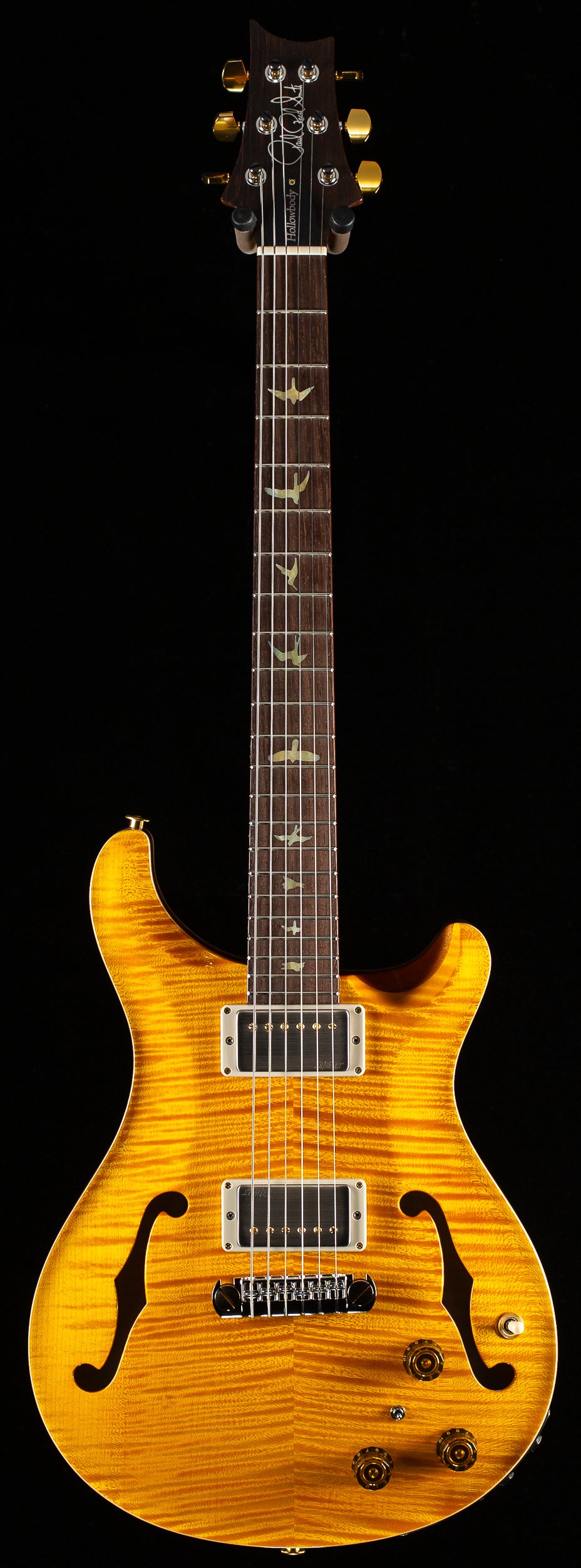 PRS Wood Library Hollowbody II Piezo 10 Top Santana Yellow
