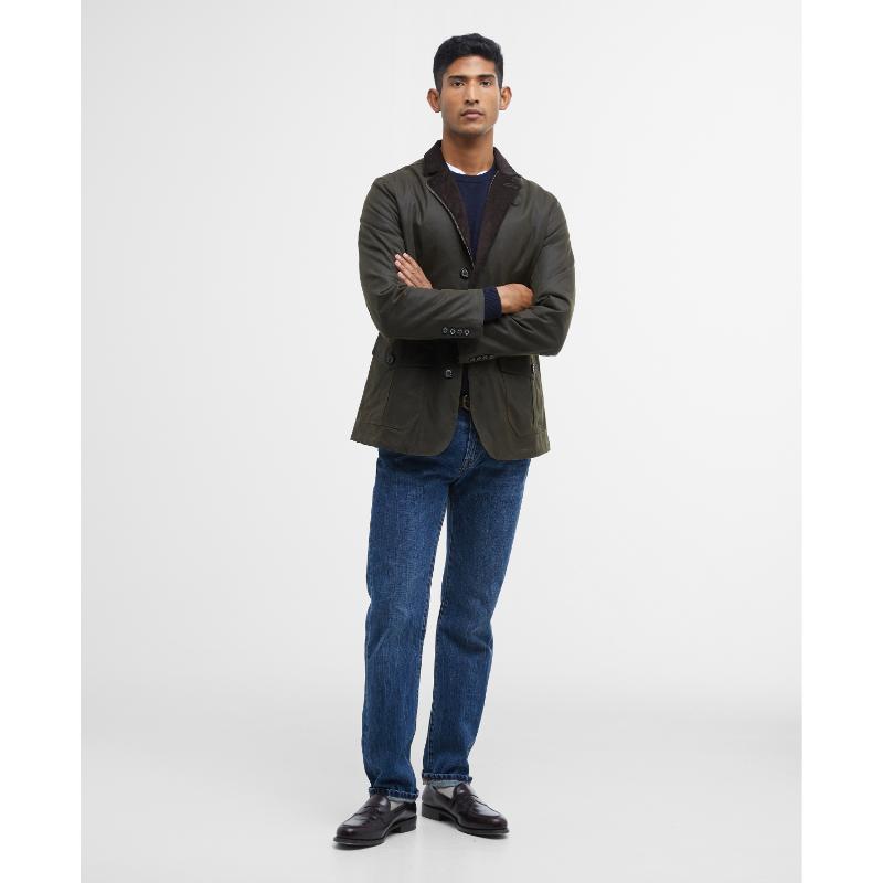 Barbour Lutz Mens Wax Jacket - Olive – William Powell