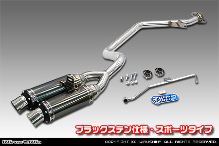 WirusWin】【JB23】ジムニー用左出しD−プライムツインマフラー