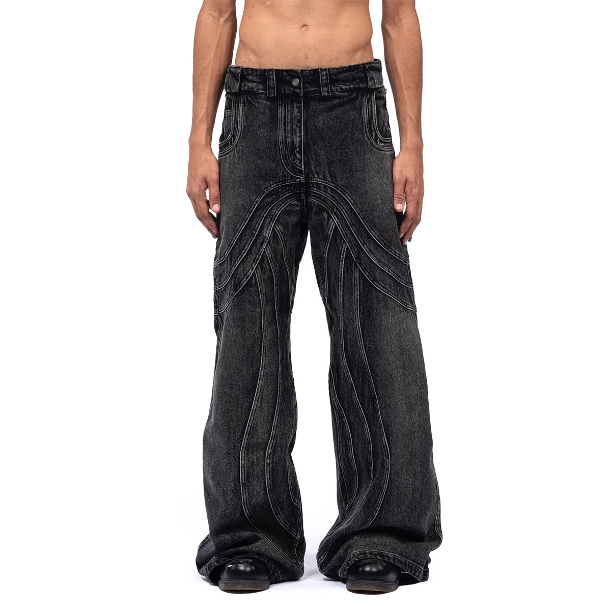 HEAVY WAVE DENIM USED BLACK | Why are you here?