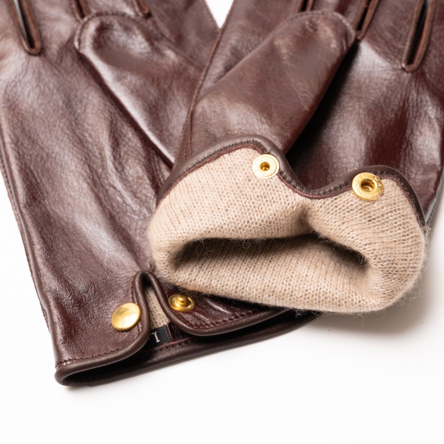 ホースレザーグローブ [メンズ/洗濯可 / カシミア / ビジネス］-WONDER