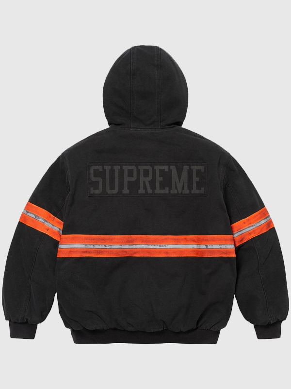 Buy Supreme Reflective Stripe Hooded Work Jacket