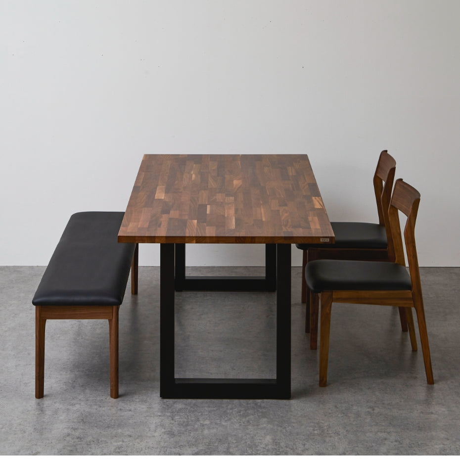 ウォールナット 無垢材 ダイニングテーブルアヴェ4点セット 180cm×90cm
