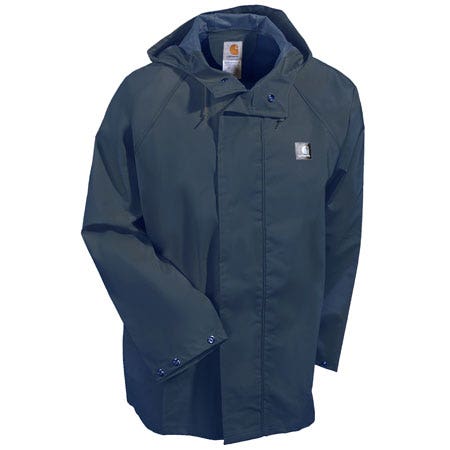 Carhartt Apparel: Men's Green Carhartt Lightweight PVC Rain Coat