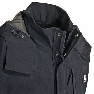 Carhartt Jackets: Breathable Black Waterproof Jacket J162BLK