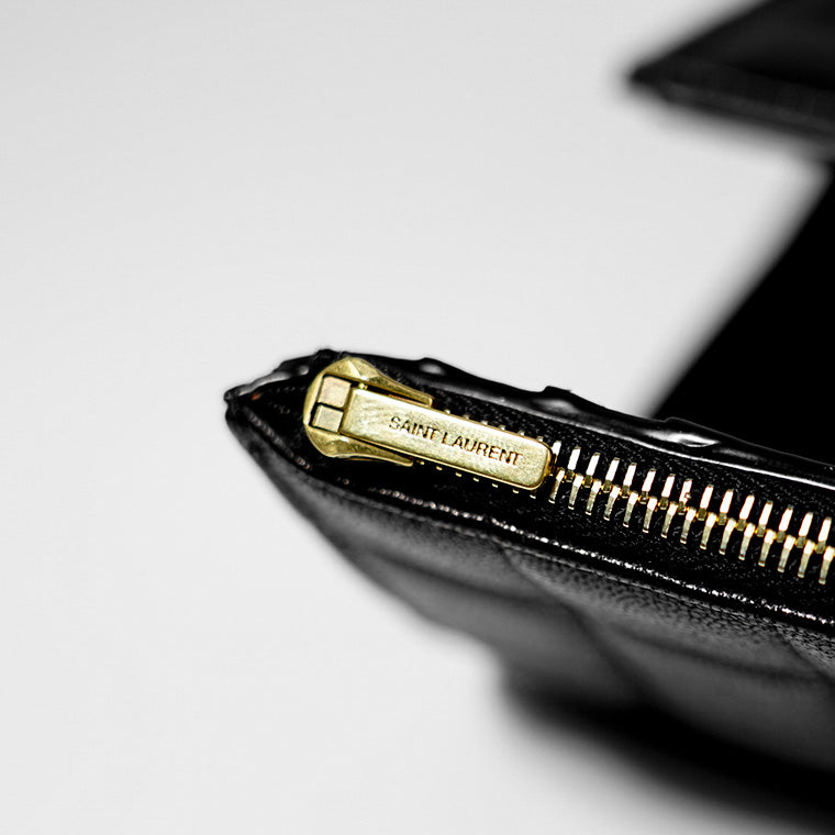 サンローラン SAINT LAURENT レディース 3つ折り財布 ブラック