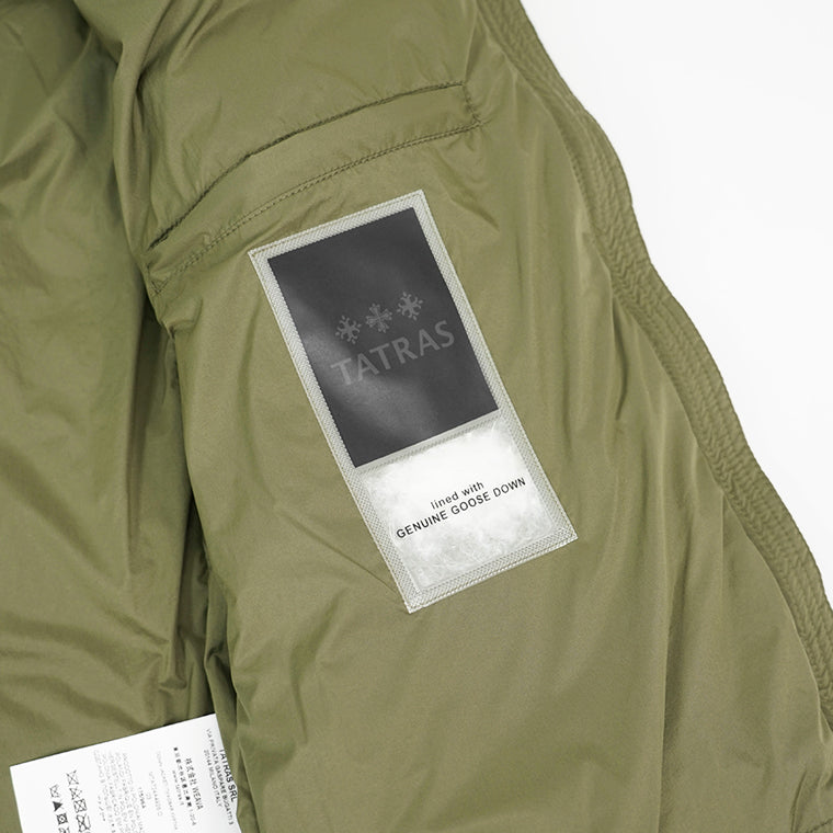 タトラス TATRAS メンズ ダウンジャケット カーキ ブラック