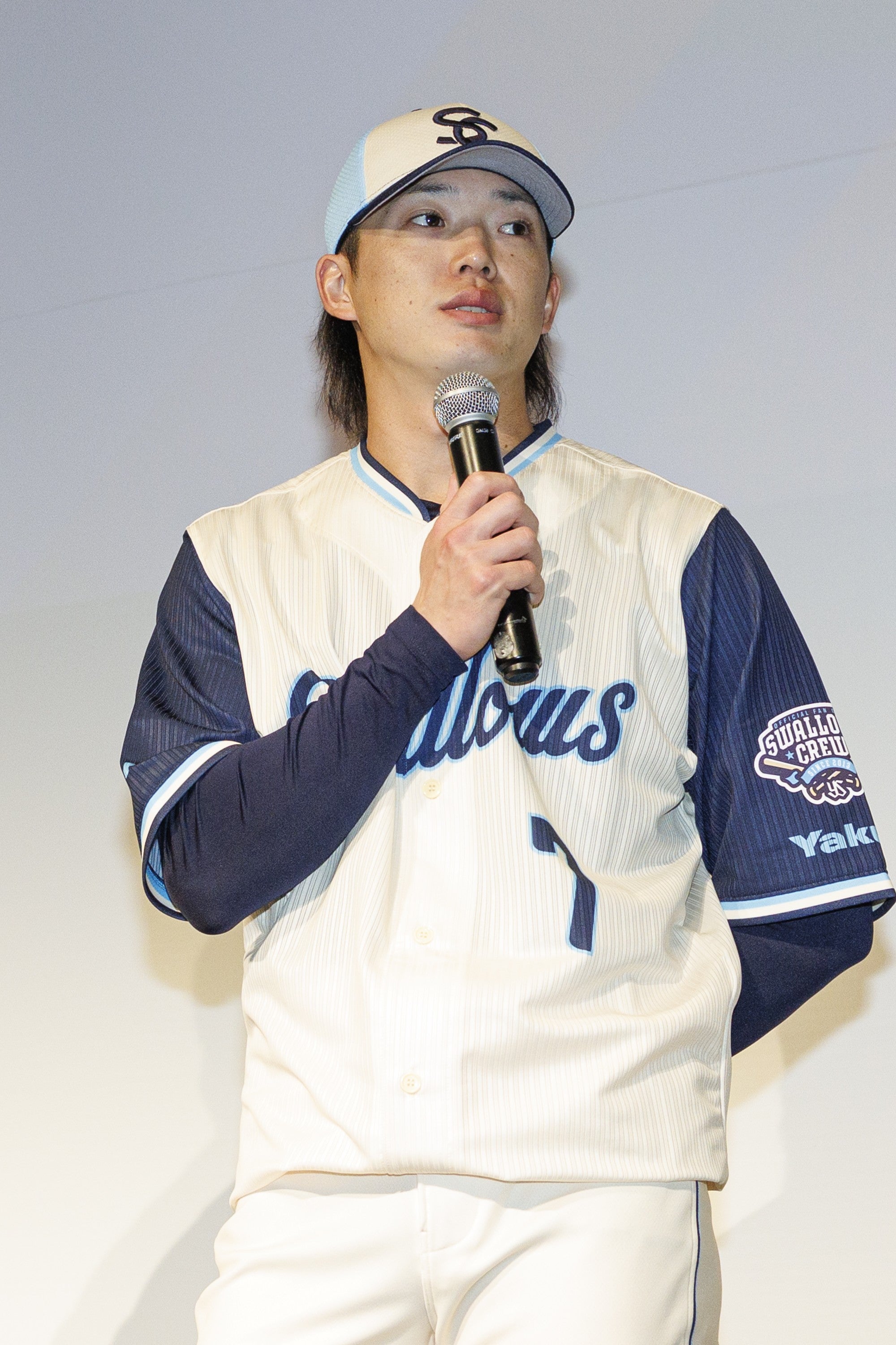 ヤクルトスワローズ 長岡選手 crew ユニフォーム&キャップ レプリカ