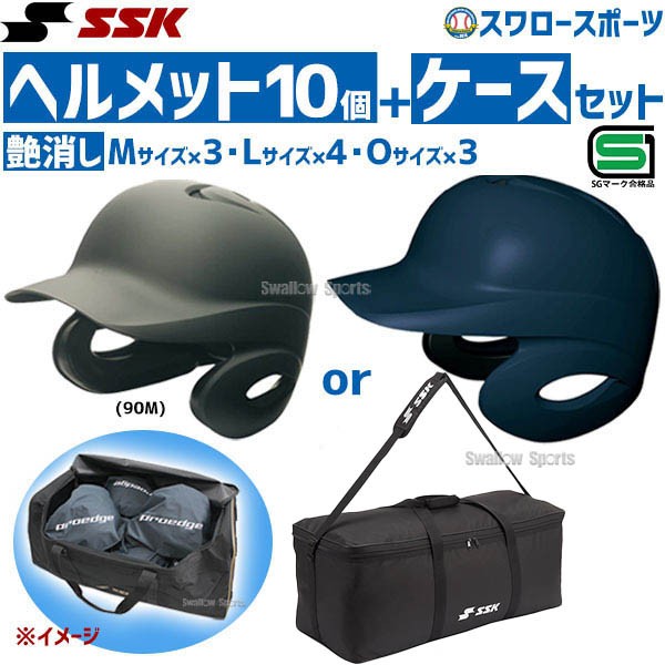 SSK エスエスケイ JSBB公認 軟式 打者用 ヘルメット 両耳付き 艶消し