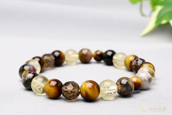 シトリン・タイガーアイ・トルマリン ブレスレット ｜ 天然石通販の4976堂