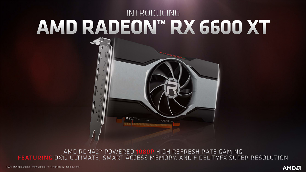 AMD，新型GPU「Radeon RX 6600 XT」を発表。レイトレ対応RDNA 2世代の