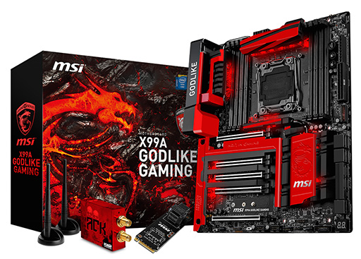 MSI，七色に光るゲーマー向けマザーボード「X99A GODLIKE GAMING」を
