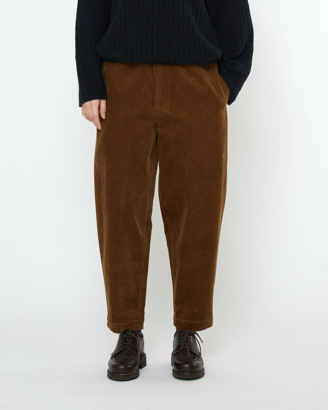Corduroy Elastic Pull-Up Trouser - FW25 - Sepia Brown – 7115 by Szeki