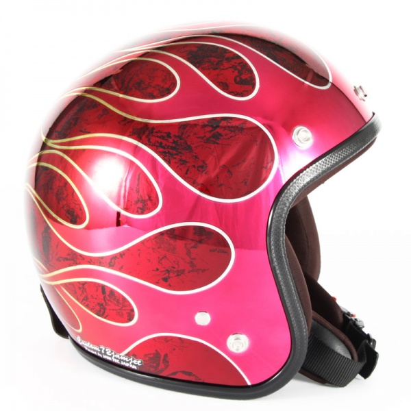 JCP-45 FLAMES T-2(レッド) 72JAM ヘルメット | ジェットヘルメット