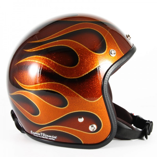 JCP-43 FLAMES(オレンジ) 72JAM ヘルメット | ジェットヘルメット