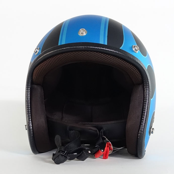 3-105 スペードメッキベースブルー 艶消し仕上げ | ジェットヘルメット