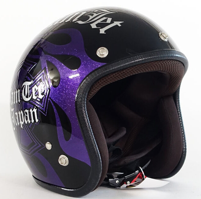 3-148 Newクロス ラメベース ツートン パープル | ジェットヘルメット