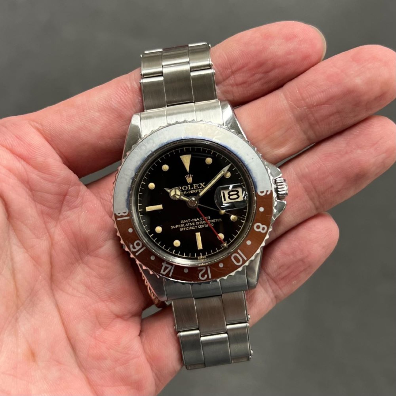 ロレックス GMTマスターI Ref.1675 赤/青ベゼル ヴィンテージ 254076