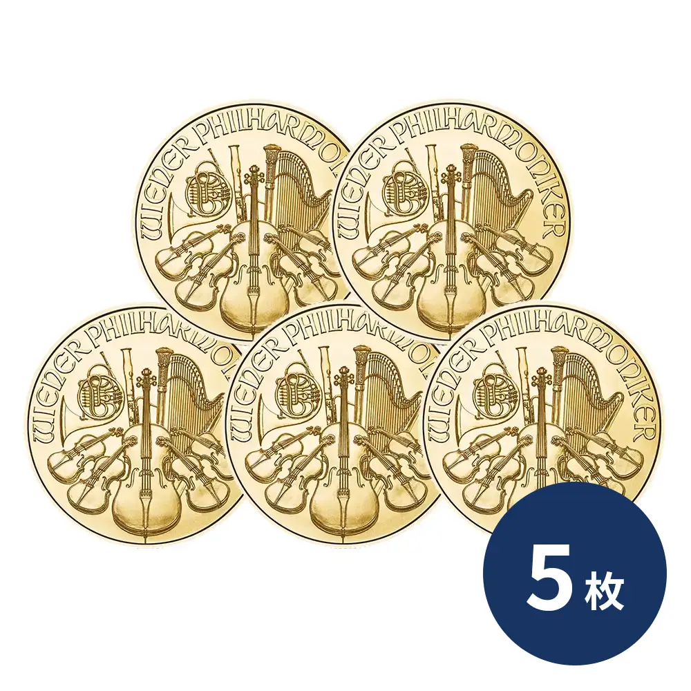 オーストリア 2026 ウィーンフィル 100ユーロ 1オンス 金貨 【5枚