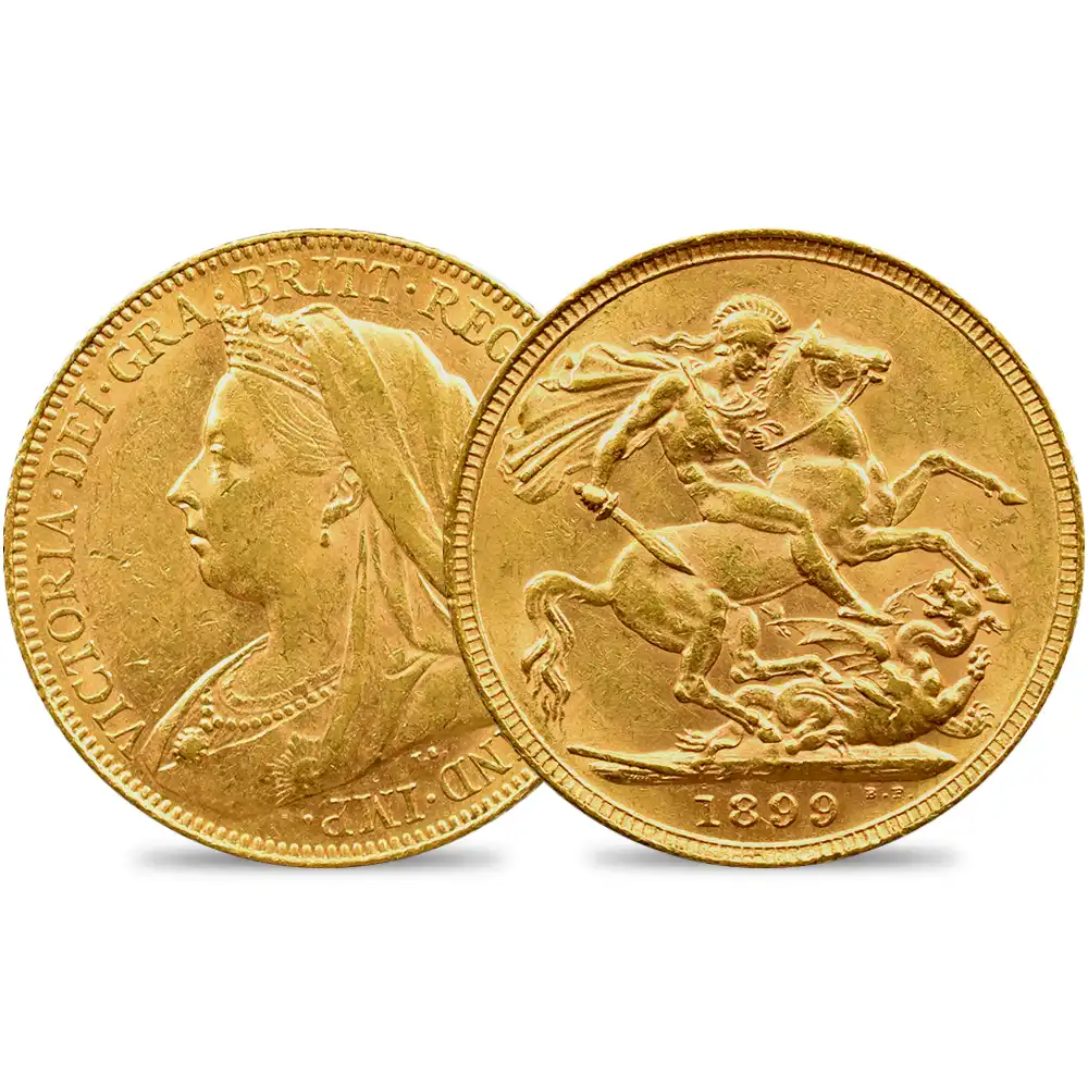 1899 ヴィクトリア女王 オールド（ヴェールド）ヘッド 聖ジョージ竜