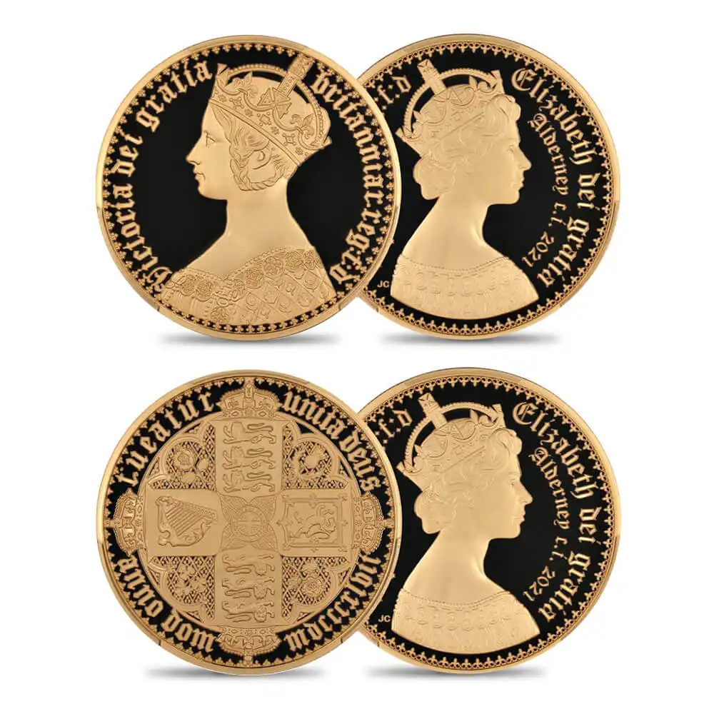 オルダニー島 2021 エリザベス2世 ニューゴチッククラウン 500ポンド5