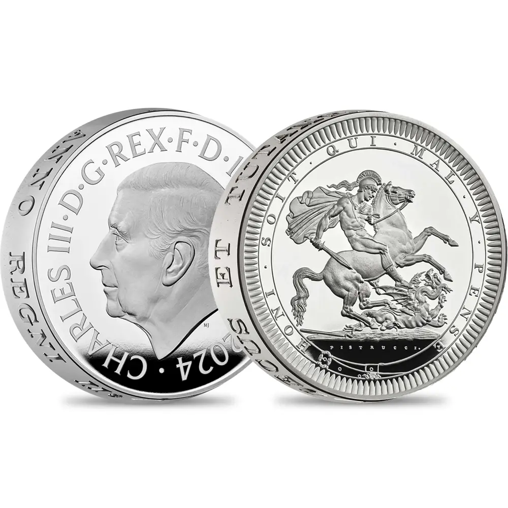 2024 チャールズ3世 ピストルッチ作聖ジョージ竜退治 10ポンド10オンス