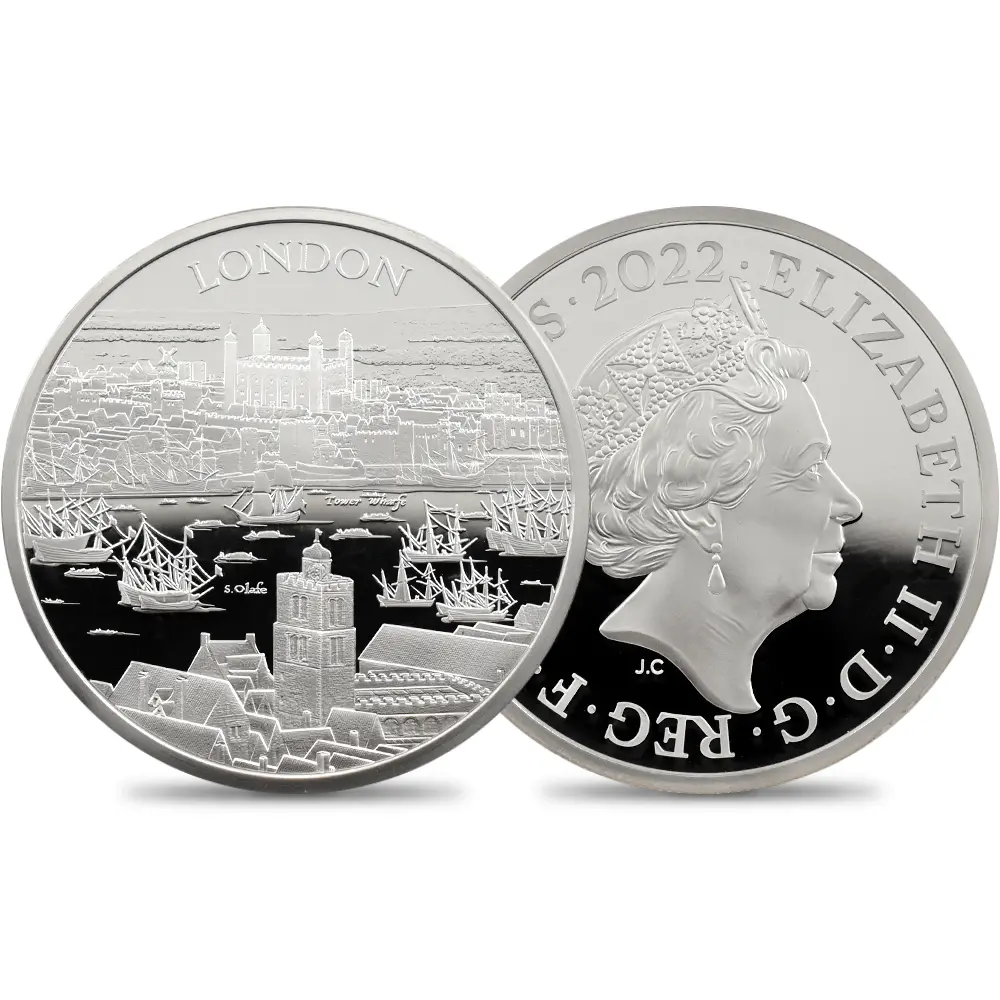 2022エリザベス2世 2oz 銀貨69 ゴチッククラウン ポートレート 165