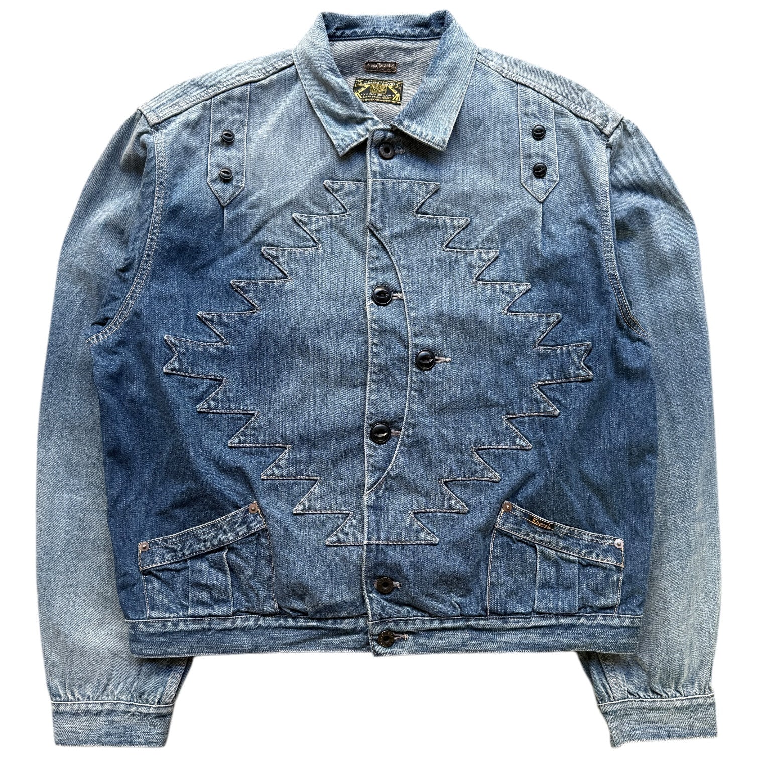 Kapital 12oz Denim Santo Domingo Thunderbird Jacket (Processed