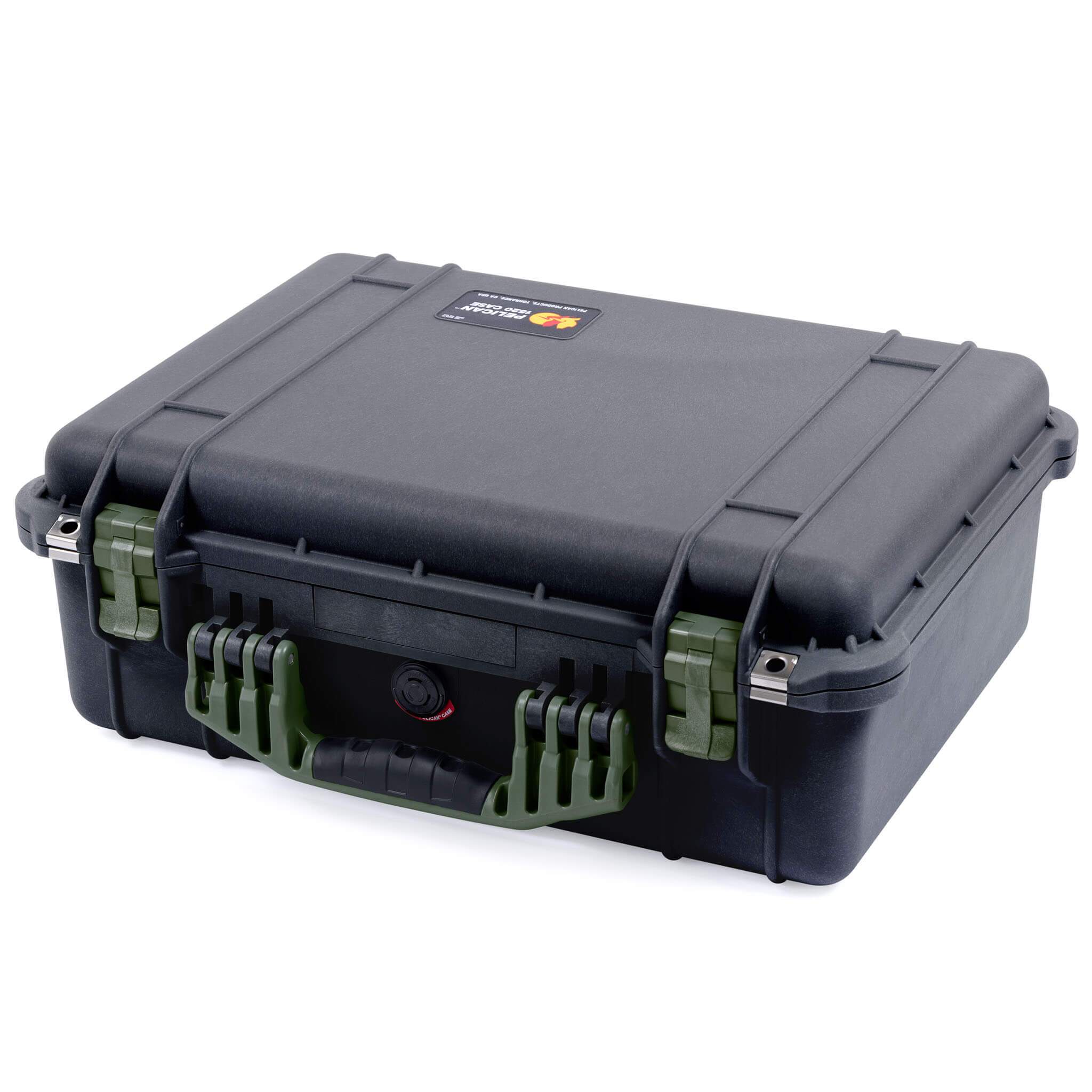 Pelican 1520 Case - Black with OD Green Handle & Latches - ColorCase