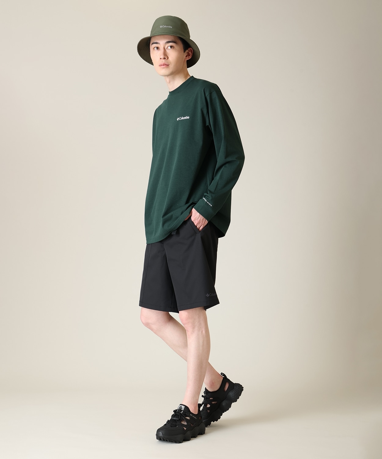 ワンダーリッジロングスリーブTシャツ(S Spruce)│コロンビア(Columbia