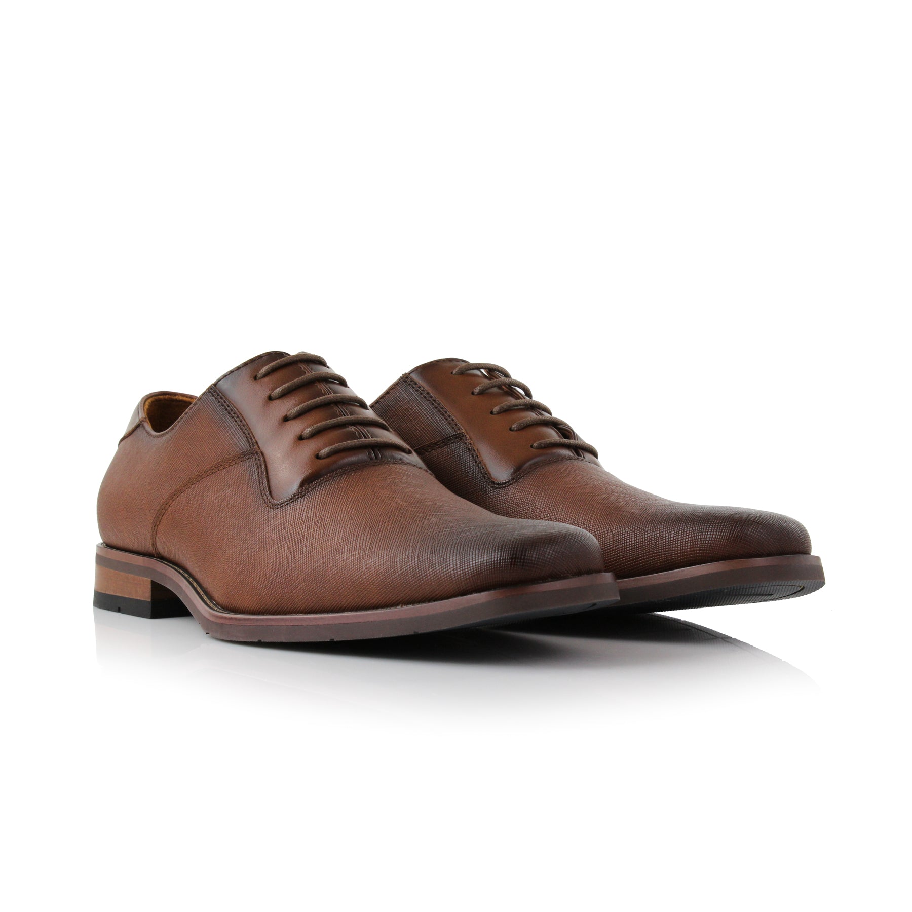 Embossed Men's Shoes | Javier | Classic Almond Toe Oxford Shoes