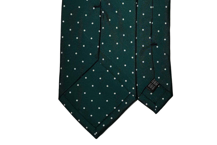 メローラ BLUE LABEL ネクタイ ◇ シルク ◇ グリーン×ドット(ホワイト
