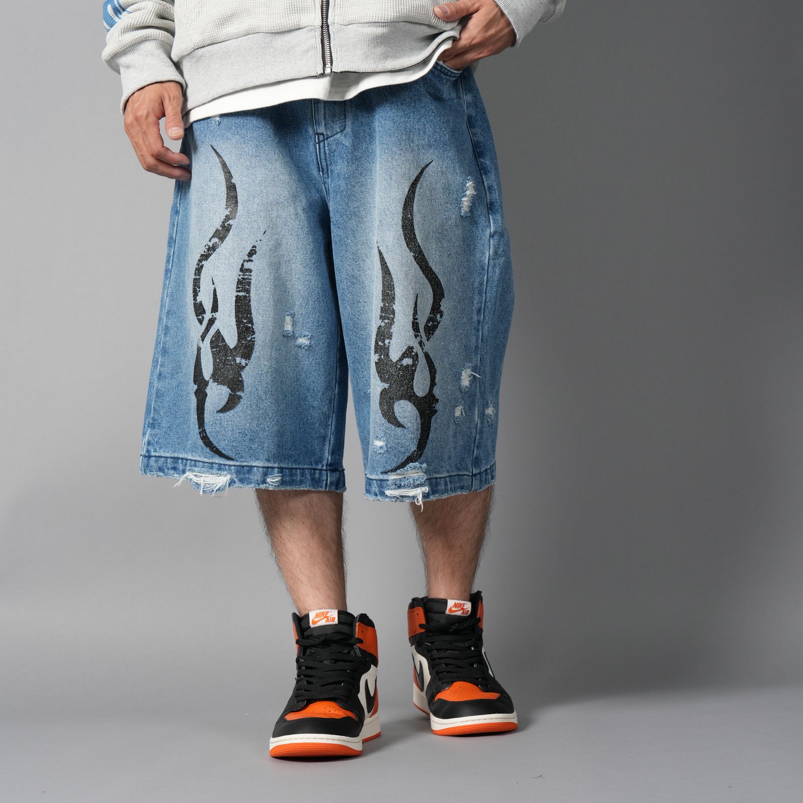 Chew Forever - 【残りわずか】 Tribal Denim Five-pocket Shorts