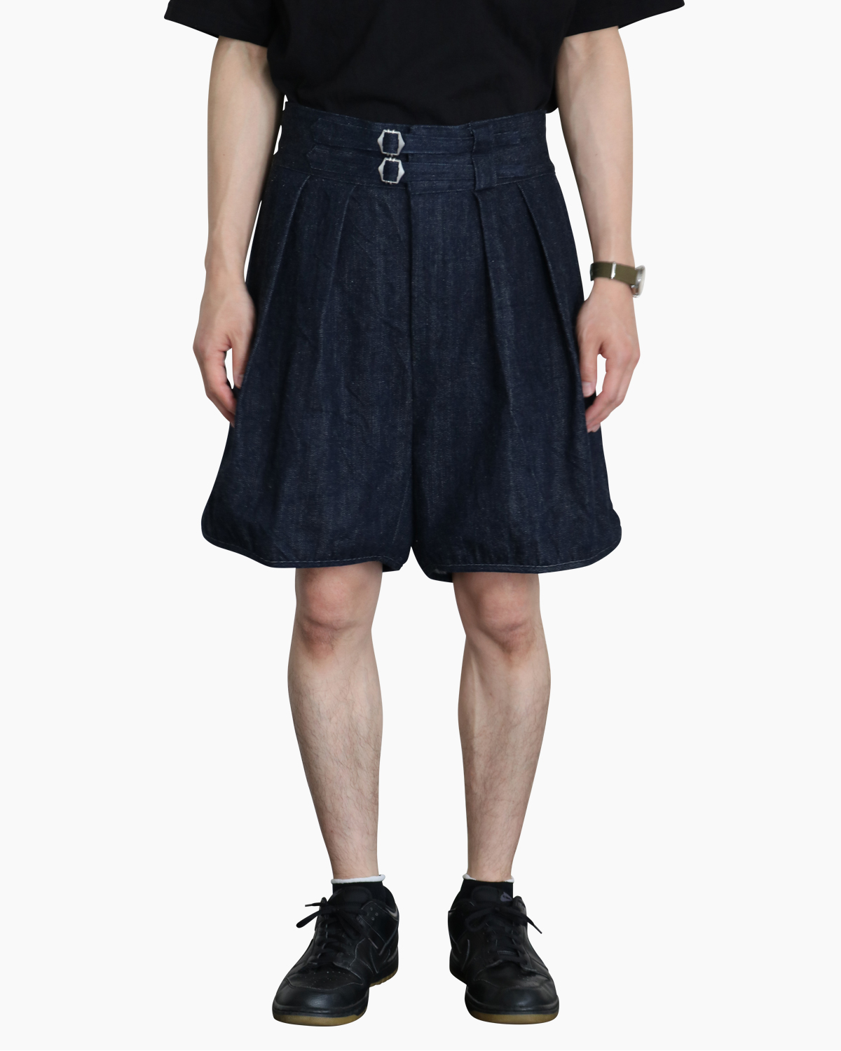 NEAT｜DENIM｜GURKHA SHORTS - NAVY｜PRODUCT｜Continuer Inc.｜メガネ