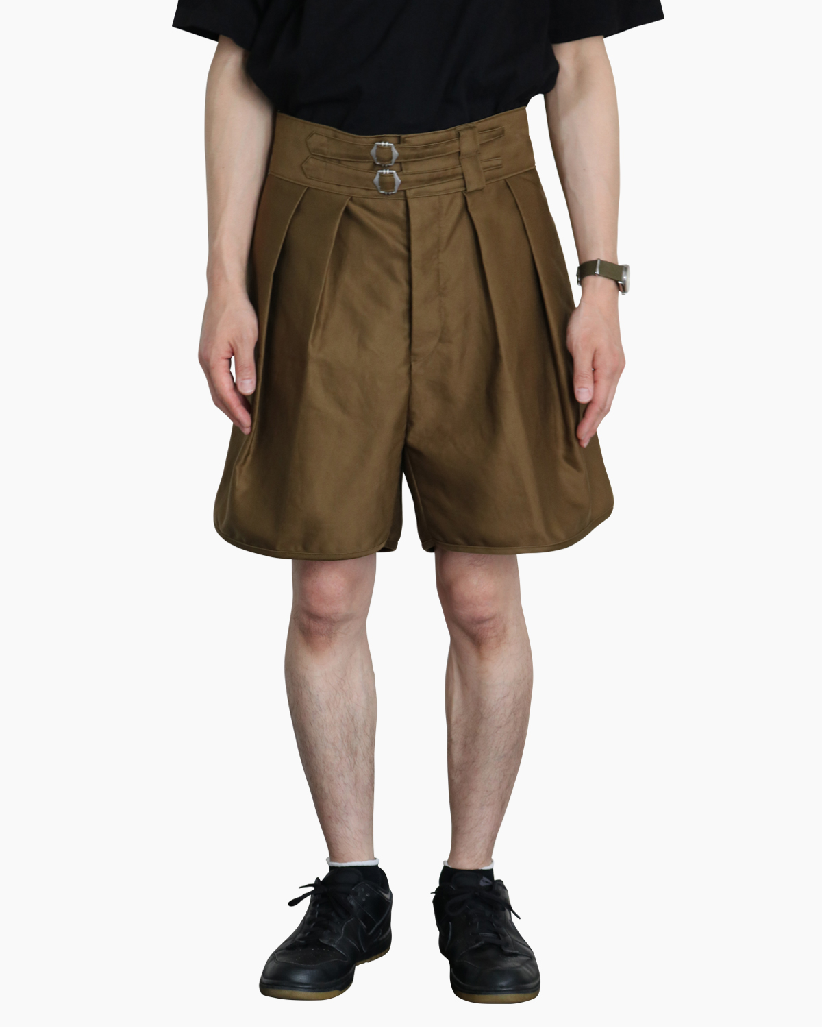 NEAT｜GIZA MOLESKIN｜GURKHA SHORTS - KAHKI｜PRODUCT｜Continuer Inc