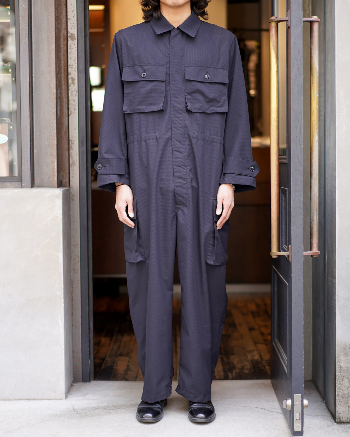 NEAT｜Fake Ripstop｜JUMPSUIT - Navy｜PRODUCT｜Continuer Inc