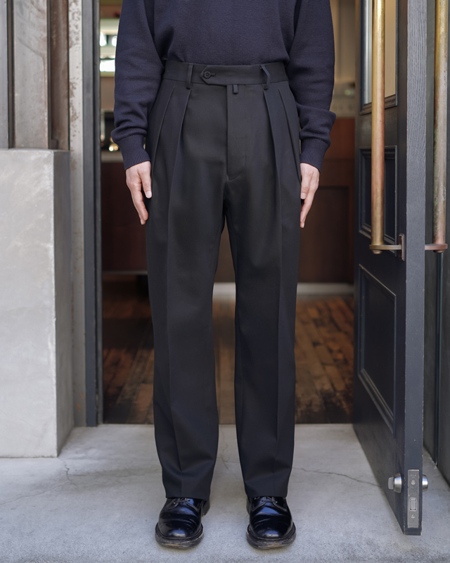 NEAT ニート コットンガルゼ Tapered ブラック 46 ダブル仕上げ NEAT