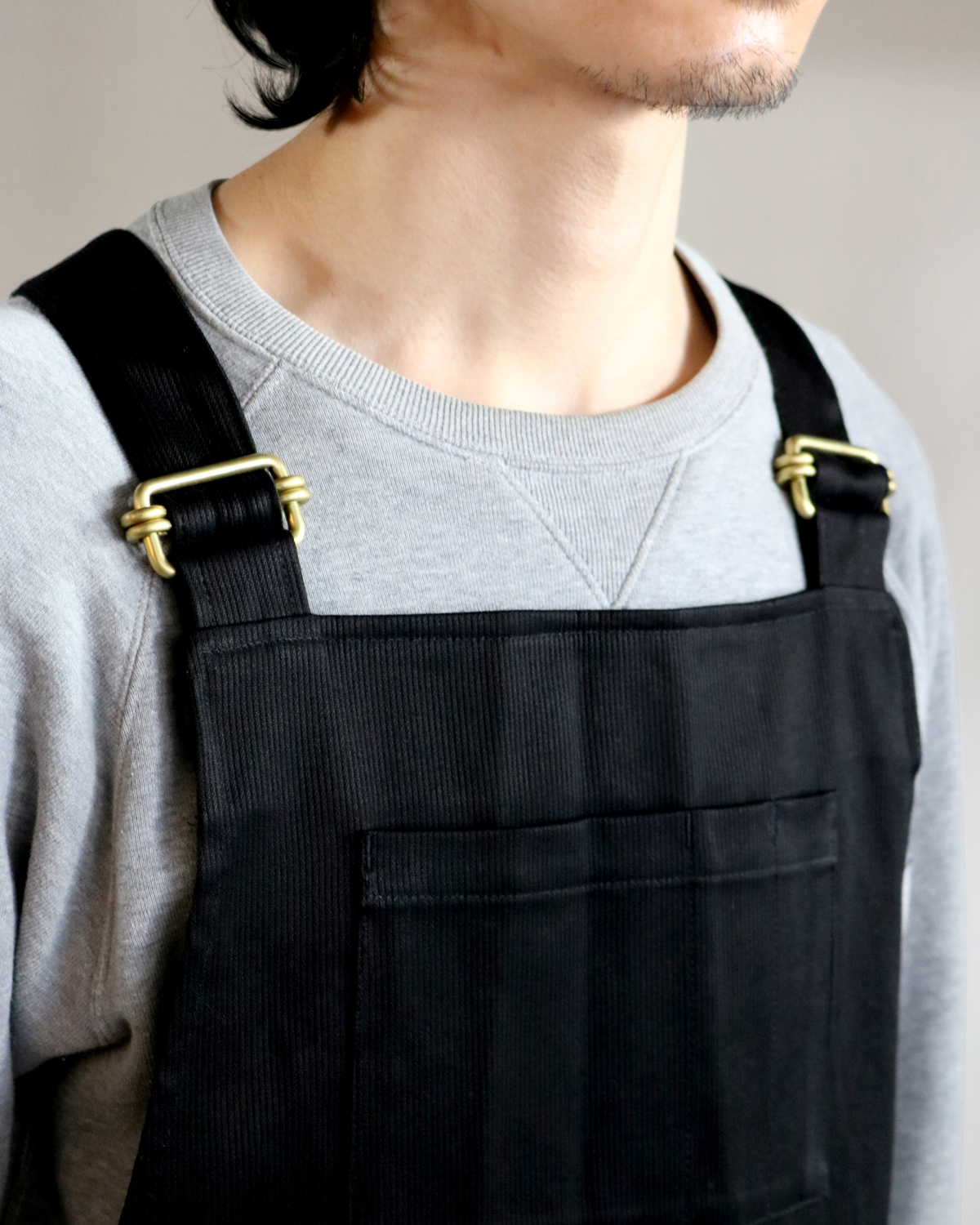 NEAT｜COTTON PIQUE｜OVERALL - Black｜PRODUCT｜Continuer Inc