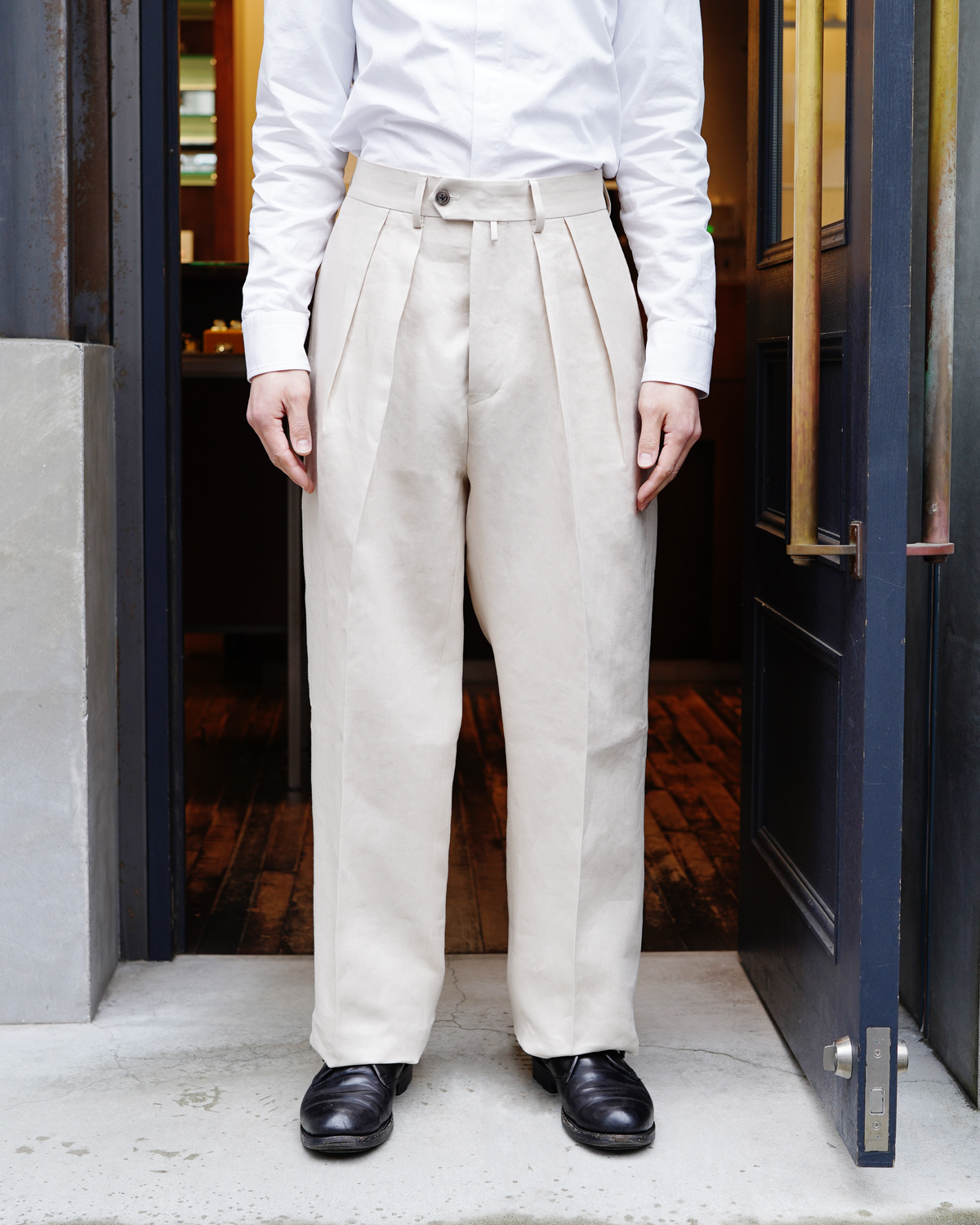 NEAT｜SPENCE BRYSON LINEN｜WIDE - Ivory｜PRODUCT｜Continuer Inc