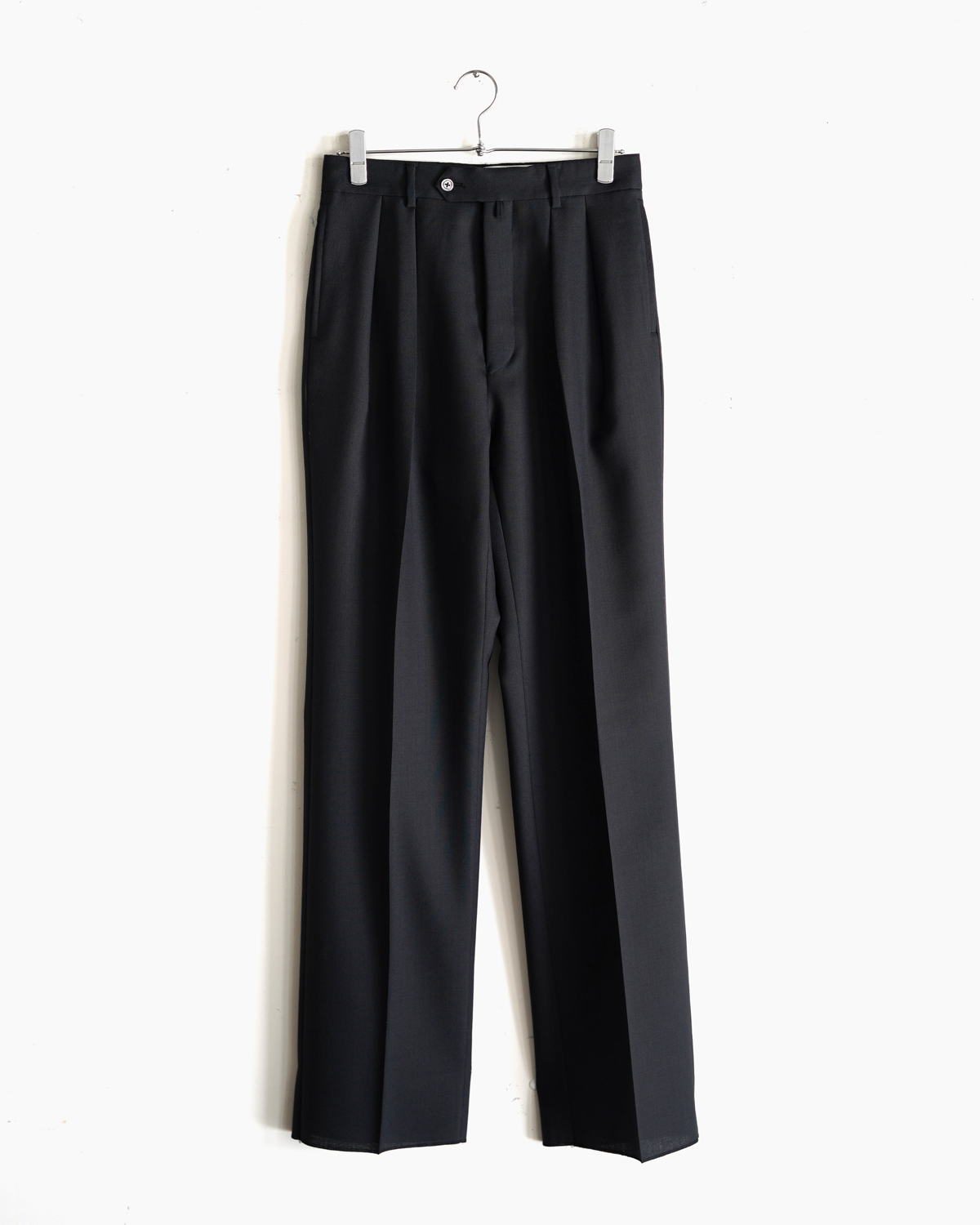 NEAT｜WOOL HOPSACK｜WIDE TYPE Ⅰ - Black｜PRODUCT｜Continuer Inc