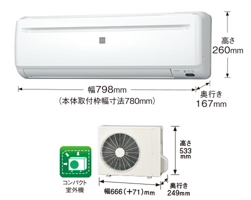 製品詳細｜冷房専用シリーズ（従来モデル）｜エアコン｜株式会社コロナ