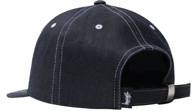 STUSSY DENIM STOCK STRAPBACK CAP- INDIGO – COSMOTOG